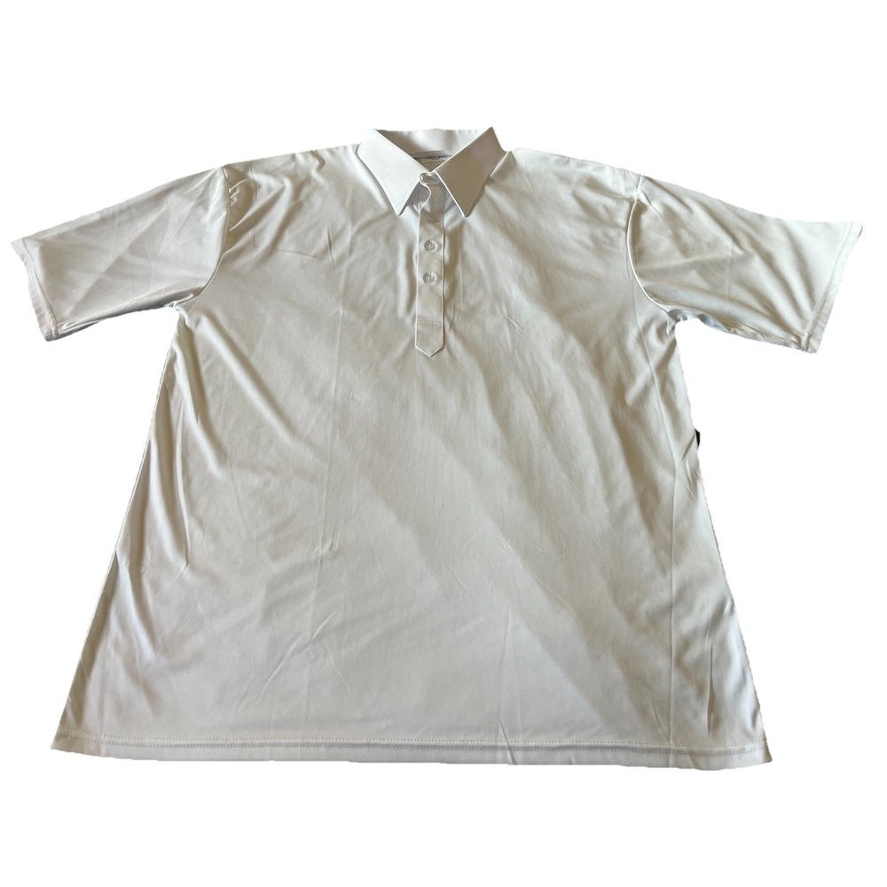 Collars & Co Polo Shirt Mens 2XL White Classic Short Sleeve Golf Performance